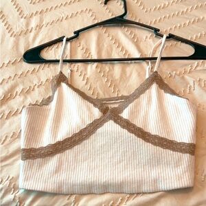 Cropped low cut tank